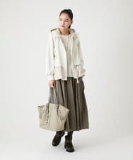 RLKAG10280 HIROKO BIS GRANDE(ヒロコ ビス グランデ) 【大きいサイズ】ストレッチダンボールドッキングプルオーバー アイボリー