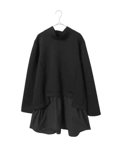RLKAG11300 HIROKO BIS GRANDE 【大きいサイズ】ストレッチダンボールドッキングデザインチュニック