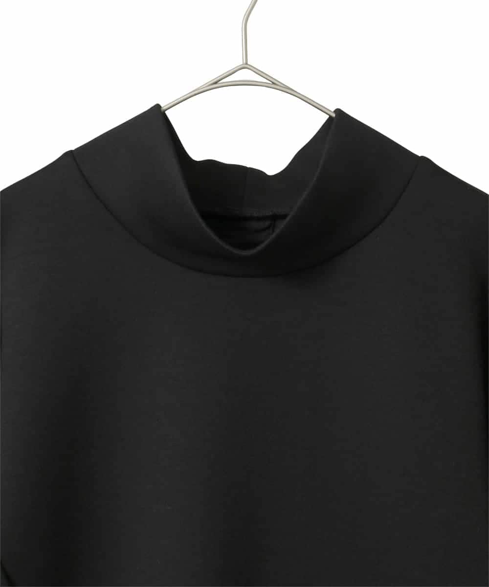 RLKAG11300 HIROKO BIS GRANDE(ヒロコ ビス グランデ) 【大きいサイズ】ストレッチダンボールドッキングデザインチュニック ブラック