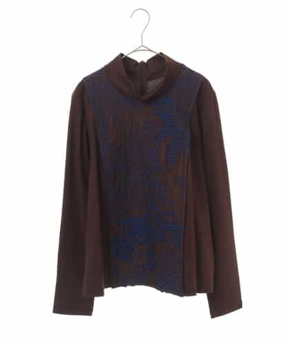 RLKAO61250 HIROKO BIS GRANDE 立体ジャカード切り替えカットソー