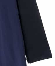RLKAU51210 HIROKO BIS GRANDE(ヒロコ ビス グランデ) 【洗える/日本製】パラリンアートデザインプルオーバー ブルー