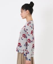 RLKAW24280 HIROKO BIS GRANDE(ヒロコ ビス グランデ) 【洗える】フラワージャカードニットプルオーバー ベージュ