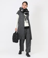 RLKAW30290 HIROKO BIS GRANDE(ヒロコ ビス グランデ) 【洗える】モヘヤ刺繍デザインプルオーバー ネイビー
