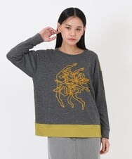 RLKAW30290 HIROKO BIS GRANDE(ヒロコ ビス グランデ) 【洗える】モヘヤ刺繍デザインプルオーバー ダークグレー