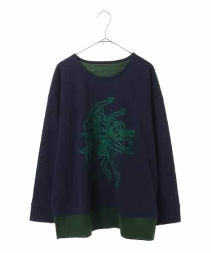 RLKAW30290 HIROKO BIS GRANDE 【洗える】モヘヤ刺繍デザインプルオーバー