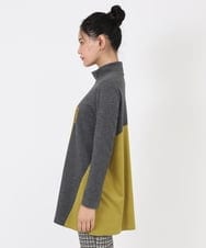 RLKAW31290 HIROKO BIS GRANDE(ヒロコ ビス グランデ) 【洗える】モヘヤ刺繍デザインチュニック ダークグレー