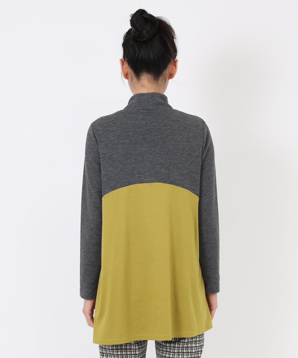 RLKAW31290 HIROKO BIS GRANDE(ヒロコ ビス グランデ) 【洗える】モヘヤ刺繍デザインチュニック ダークグレー