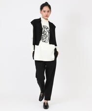 RLKAW31290 HIROKO BIS GRANDE(ヒロコ ビス グランデ) 【洗える】モヘヤ刺繍デザインチュニック ダークグレー