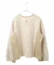 RLKAX11290 HIROKO BIS GRANDE(ヒロコ ビス グランデ) 【洗える】レースボンディングデザインプルオーバー ベージュ