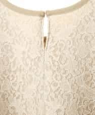 RLKAX11290 HIROKO BIS GRANDE(ヒロコ ビス グランデ) 【洗える】レースボンディングデザインプルオーバー ベージュ