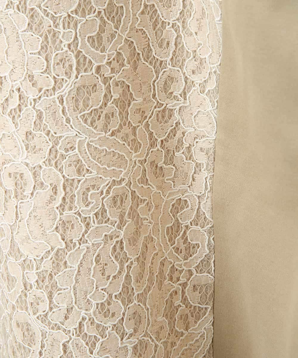 RLKAX11290 HIROKO BIS GRANDE(ヒロコ ビス グランデ) 【洗える】レースボンディングデザインプルオーバー ベージュ