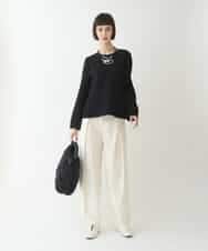 RLKAX11290 HIROKO BIS GRANDE(ヒロコ ビス グランデ) 【洗える】レースボンディングデザインプルオーバー ベージュ