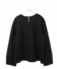 RLKAX11290 HIROKO BIS GRANDE(ヒロコ ビス グランデ) 【洗える】レースボンディングデザインプルオーバー ブラック