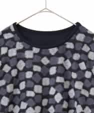 RLKCD10280 HIROKO BIS GRANDE(ヒロコ ビス グランデ) 【大きいサイズ】起毛ブロック切り替えデザインプルオーバー /洗える ブラック