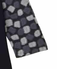 RLKCD10280 HIROKO BIS GRANDE(ヒロコ ビス グランデ) 【大きいサイズ】起毛ブロック切り替えデザインプルオーバー /洗える ブラック