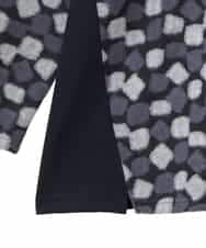 RLKCD10280 HIROKO BIS GRANDE(ヒロコ ビス グランデ) 【大きいサイズ】起毛ブロック切り替えデザインプルオーバー /洗える ブラック