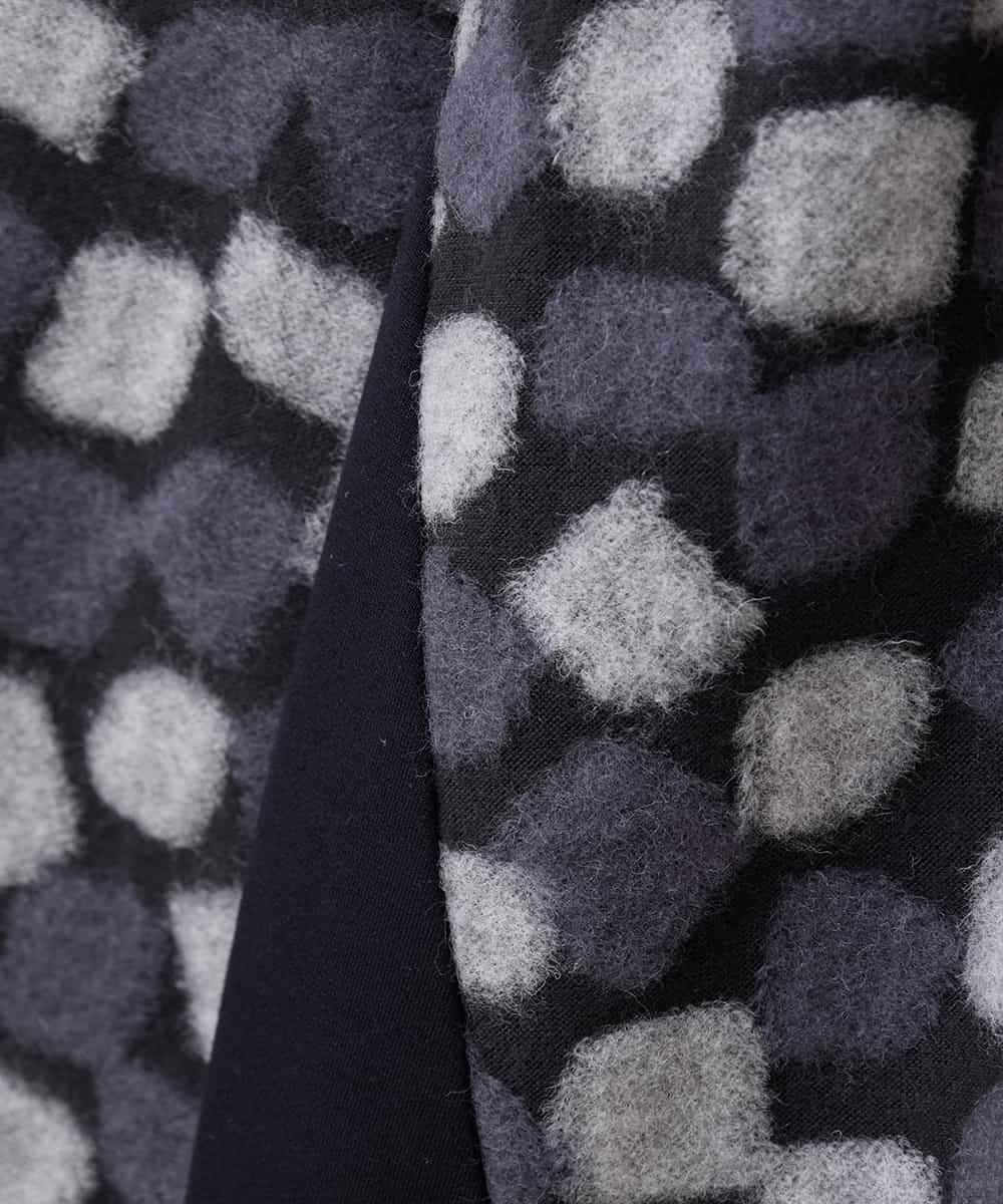 RLKCD10280 HIROKO BIS GRANDE(ヒロコ ビス グランデ) 【大きいサイズ】起毛ブロック切り替えデザインプルオーバー /洗える ブラック