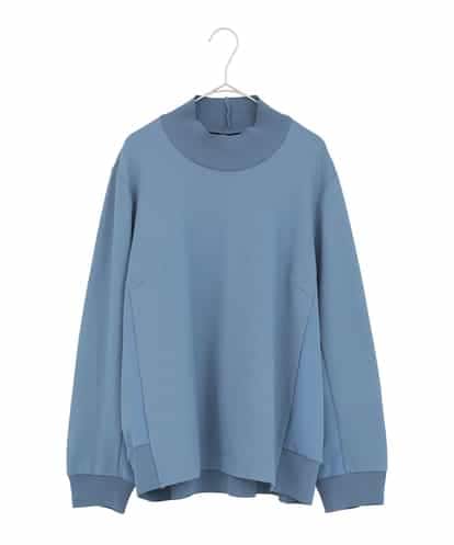 RLKDD06250  【大きいサイズ】異素材切り替えハイネックプルオーバー