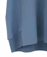 RLKDD06250 HIROKO BIS GRANDE(ヒロコ ビス グランデ) 【大きいサイズ】異素材切り替えハイネックプルオーバー ブルー