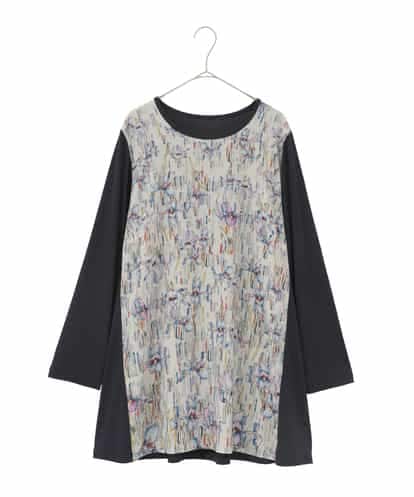 RLKDD09280  【大きいサイズ】アイリスフラワープリントチュニック