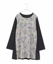 RLKDD09280 HIROKO BIS GRANDE(ヒロコ ビス グランデ) 【大きいサイズ】アイリスフラワープリントチュニック アイボリー