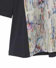 RLKDD09280 HIROKO BIS GRANDE(ヒロコ ビス グランデ) 【大きいサイズ】アイリスフラワープリントチュニック アイボリー