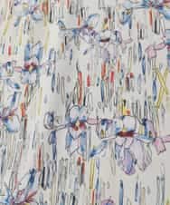 RLKDD09280 HIROKO BIS GRANDE(ヒロコ ビス グランデ) 【大きいサイズ】アイリスフラワープリントチュニック アイボリー