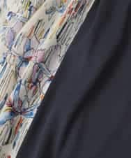 RLKDD09280 HIROKO BIS GRANDE(ヒロコ ビス グランデ) 【大きいサイズ】アイリスフラワープリントチュニック アイボリー