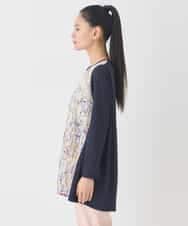 RLKDD09280 HIROKO BIS GRANDE(ヒロコ ビス グランデ) 【大きいサイズ】アイリスフラワープリントチュニック アイボリー