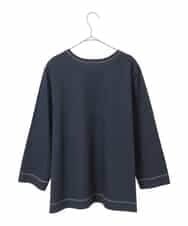 RLKED22210 HIROKO BIS GRANDE(ヒロコ ビス グランデ) サボテン刺繍コットンTシャツ ネイビー