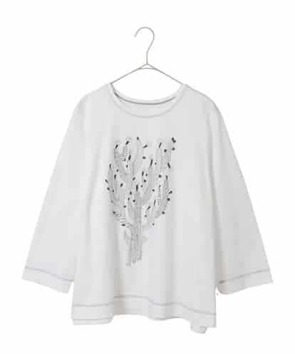 RLKED22210 HIROKO BIS GRANDE サボテン刺繍コットンTシャツ