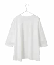 RLKED23250 HIROKO BIS GRANDE(ヒロコ ビス グランデ) フローラルタイポTシャツ ホワイト