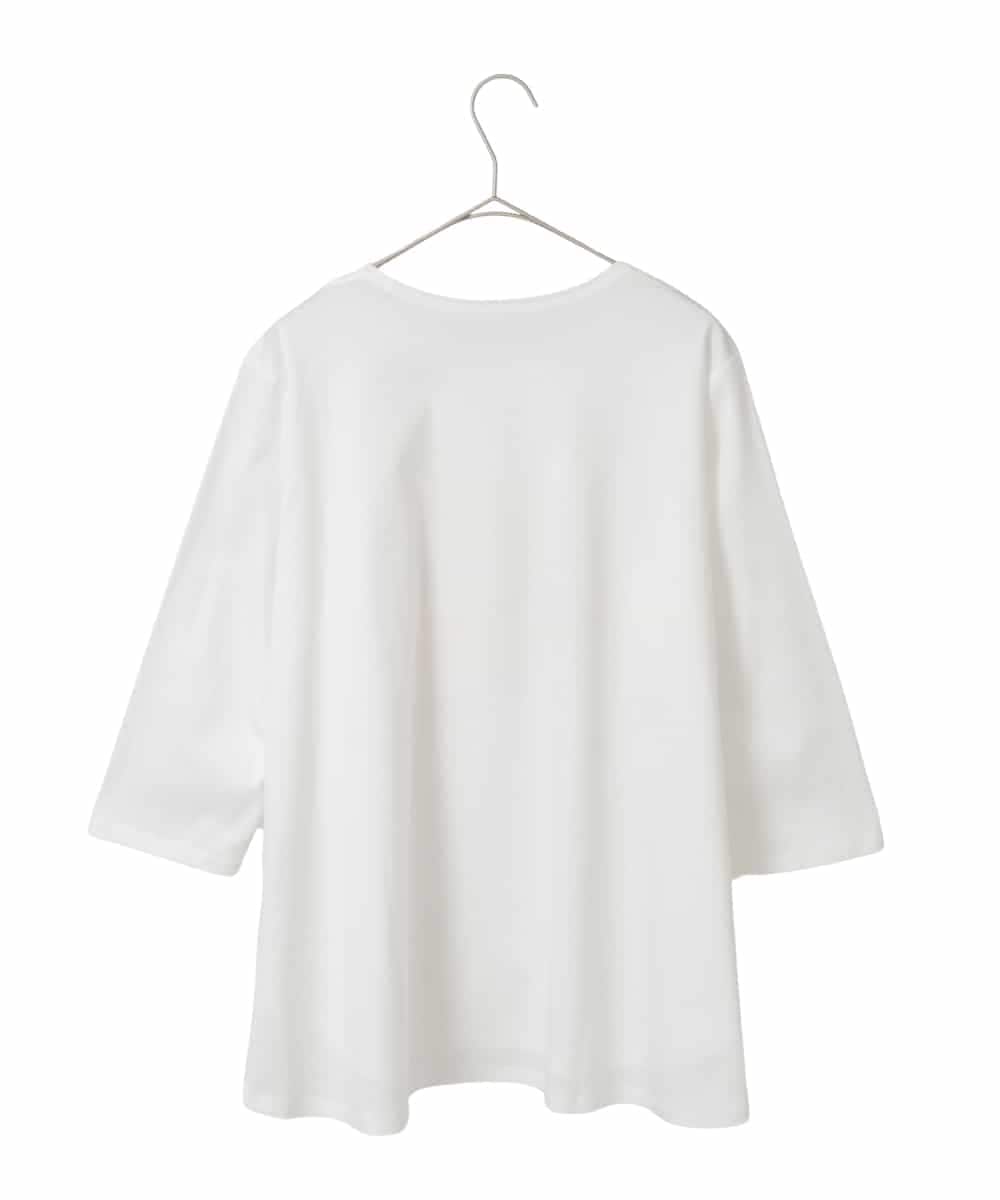 RLKED23250 HIROKO BIS GRANDE(ヒロコ ビス グランデ) フローラルタイポTシャツ ホワイト