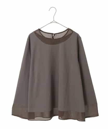 RLKED30180  異素材ドッキングフレアカットソー