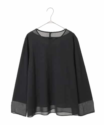 RLKED30180 HIROKO BIS GRANDE 【大きいサイズ】異素材ドッキングカットソー