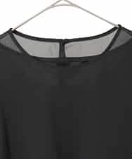 RLKED30180 HIROKO BIS GRANDE(ヒロコ ビス グランデ) 異素材ドッキングフレアカットソー ブラック