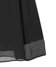 RLKED30180 HIROKO BIS GRANDE(ヒロコ ビス グランデ) 異素材ドッキングフレアカットソー ブラック