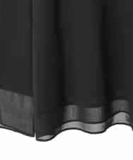 RLKED30180 HIROKO BIS GRANDE(ヒロコ ビス グランデ) 異素材ドッキングフレアカットソー ブラック