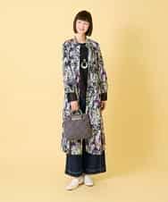 RLKED30180 HIROKO BIS GRANDE(ヒロコ ビス グランデ) 【大きいサイズ】異素材ドッキングカットソー /洗濯機で洗える ブラック