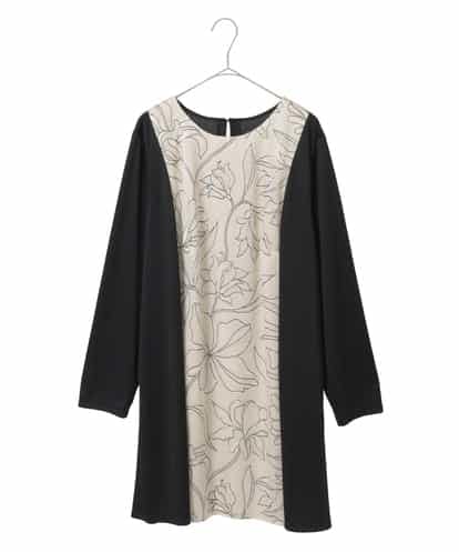 RLKED57280 HIROKO BIS GRANDE ボタニカルモチーフ異素材チュニック