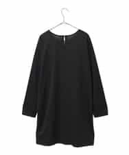 RLKED57280 HIROKO BIS GRANDE(ヒロコ ビス グランデ) ボタニカルモチーフ異素材チュニック ブラック