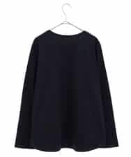 RLKEV24210 HIROKO BIS GRANDE(ヒロコ ビス グランデ) 【大きいサイズ】スパンコールロゴTシャツ /洗える ネイビー