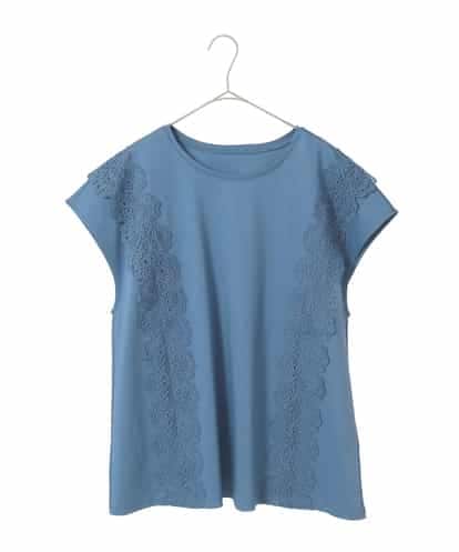 RLKFD30210 HIROKO BIS GRANDE サイドレースフレンチスリーブカットソー