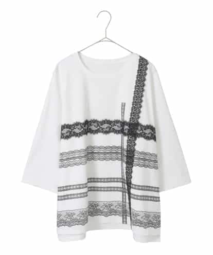 RLKFD31210  レーステープデザインコットンカットソー