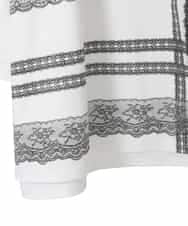 RLKFD31210 HIROKO BIS GRANDE(ヒロコ ビス グランデ) レーステープデザインコットンカットソー ホワイト