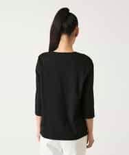 RLKFD31210 HIROKO BIS GRANDE(ヒロコ ビス グランデ) レーステープデザインコットンカットソー ホワイト