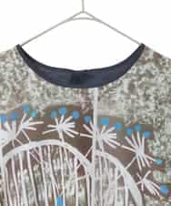 RLKFD36280 HIROKO BIS GRANDE(ヒロコ ビス グランデ) グラフィカルプリントチュニックプルオーバー ブルー