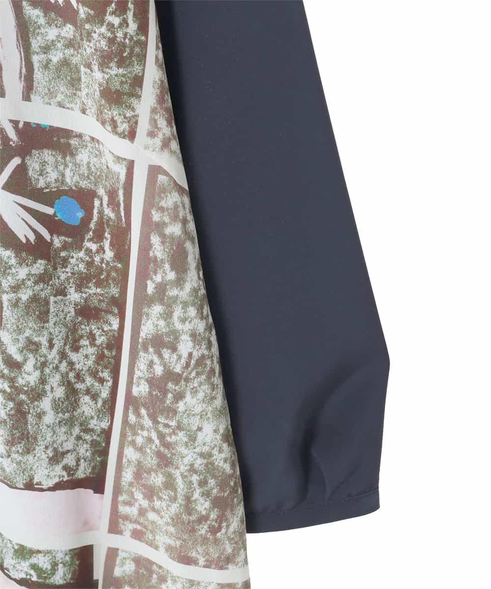 RLKFD36280 HIROKO BIS GRANDE(ヒロコ ビス グランデ) グラフィカルプリントチュニックプルオーバー ブルー