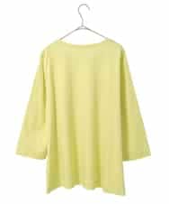 RLKFD38280 HIROKO BIS GRANDE(ヒロコ ビス グランデ) 【大きいサイズ】異素材ジョイントコラージュデザインカットソー イエロー