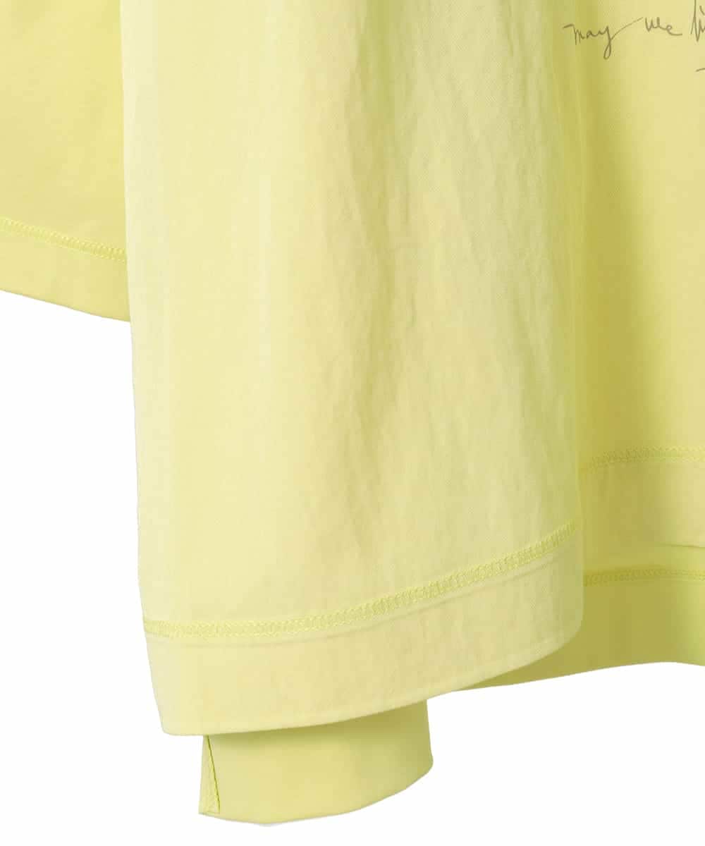 RLKFD38280 HIROKO BIS GRANDE(ヒロコ ビス グランデ) 【大きいサイズ】異素材ジョイントコラージュデザインカットソー イエロー